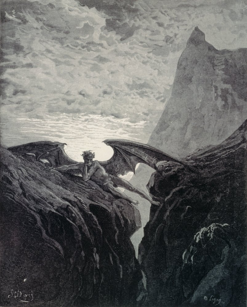 Plate no. 26 Book VI line 406 'Now Night her Course began